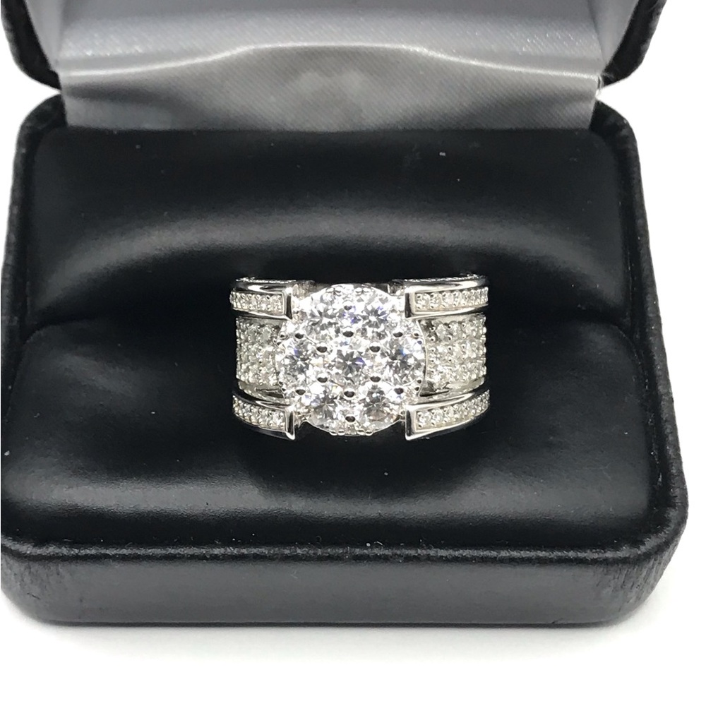 925 Sterling Silver 3.78CT MOISSANITE Men’s Ring size 8